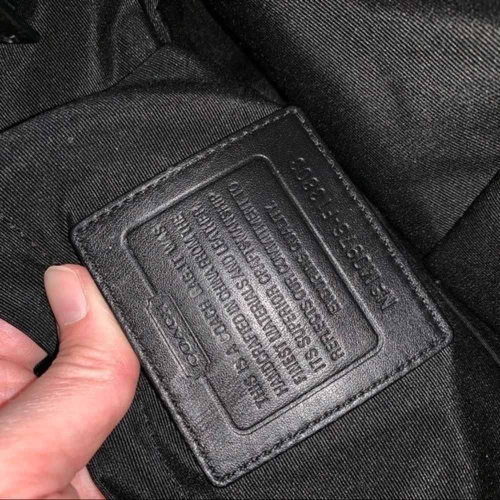 Coach canvas black gray baby diaper bag purse‎